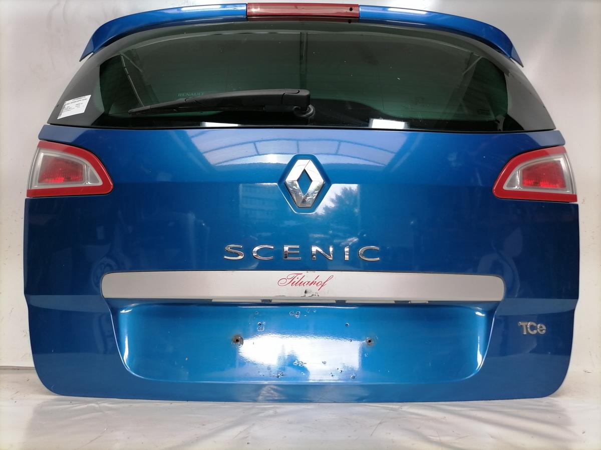 Renault Scenic 3 original Heckklappe mit Heckscheibe kurzer Radstand TERNA Blue Extrem Bj.2009